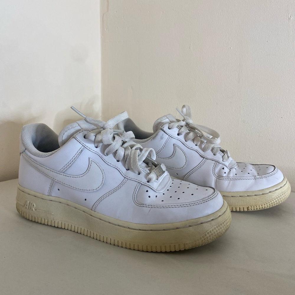 Nike Air Force ones women's size 6.5 white sneakers, low top classic shoes